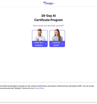 Coursiv landing page desktop screenshot