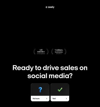 Zeely landing page desktop screenshot