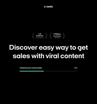 Zeely landing page desktop screenshot