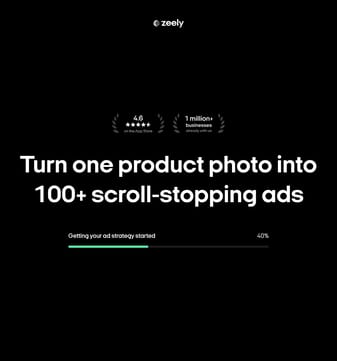 Zeely landing page desktop screenshot