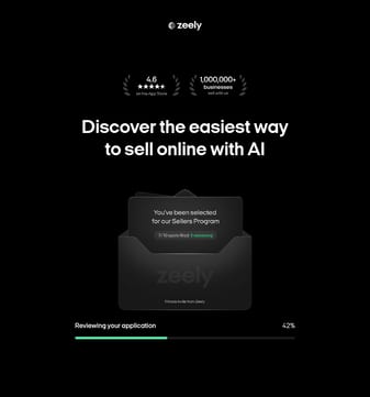 Zeely landing page desktop screenshot