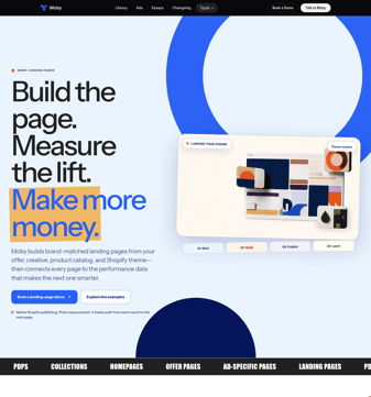 Triple-whale landing page desktop screenshot