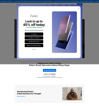 Heypocketai landing page desktop screenshot