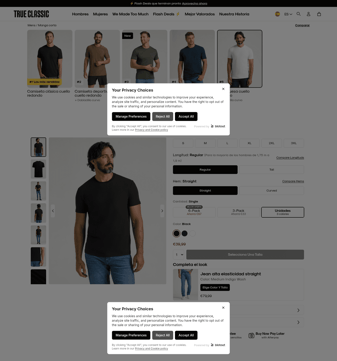 True Classic landing page desktop screenshot