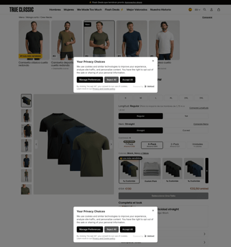 True Classic landing page desktop screenshot