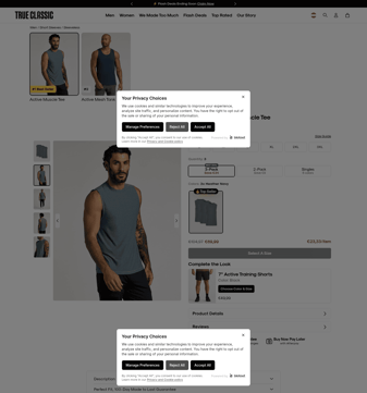 True Classic landing page desktop screenshot