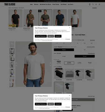True Classic landing page desktop screenshot