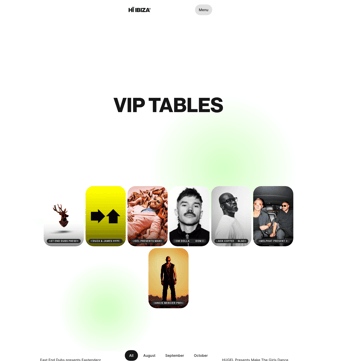Hi-ibiza landing page desktop screenshot