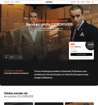 Ooono landing page desktop screenshot