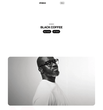 Hi-ibiza landing page desktop screenshot