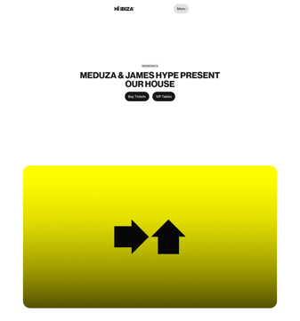 Hi-ibiza landing page desktop screenshot