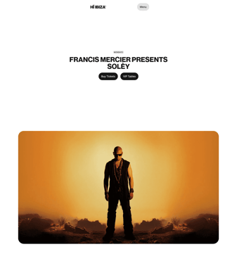 Hi-ibiza landing page desktop screenshot