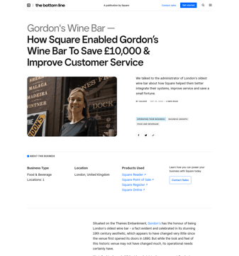 Square landing page desktop screenshot