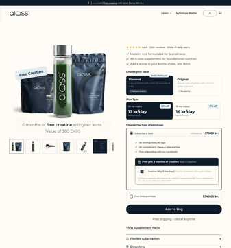 Aioss landing page desktop screenshot