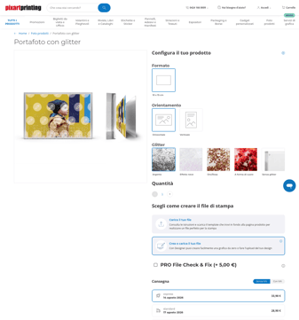 Pixartprinting landing page desktop screenshot