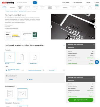 Pixartprinting landing page desktop screenshot