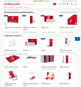 Flyeralarm landing page desktop screenshot