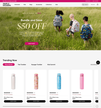 Simple Modern landing page desktop screenshot