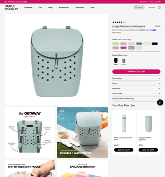Simple Modern landing page desktop screenshot