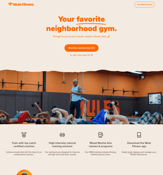 Sticker mule landing page desktop screenshot