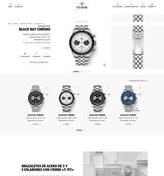 Tudor Watch landing page desktop screenshot