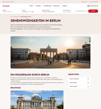 Scandic landing page desktop screenshot
