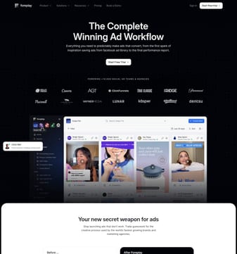 foreplay.co landing page desktop screenshot