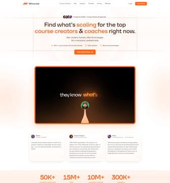 Whoscale landing page desktop screenshot