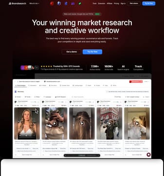 BrandSearch landing page desktop screenshot