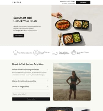 HelloFresh landing page desktop screenshot