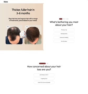 Hims landing page desktop screenshot