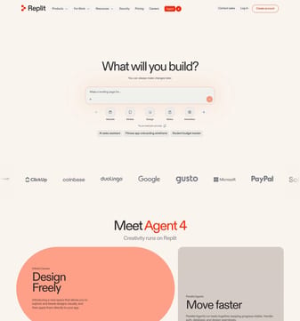 Replit landing page desktop screenshot