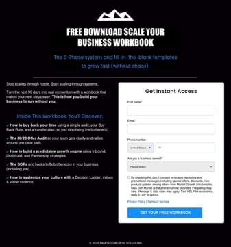 Dan martell landing page desktop screenshot