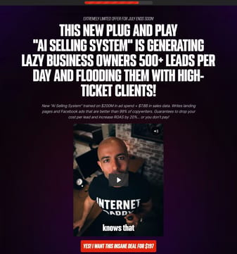 Sabri suby landing page desktop screenshot
