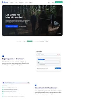Dinero landing page desktop screenshot
