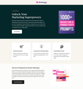 HubSpot landing page desktop screenshot