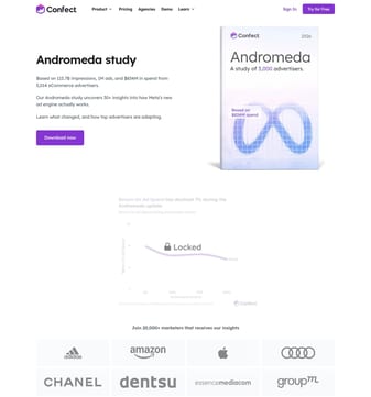 Confect landing page desktop screenshot