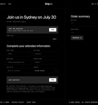 Vercel landing page desktop screenshot