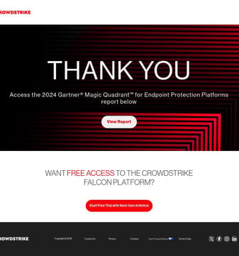 Crowdstrike landing page desktop screenshot