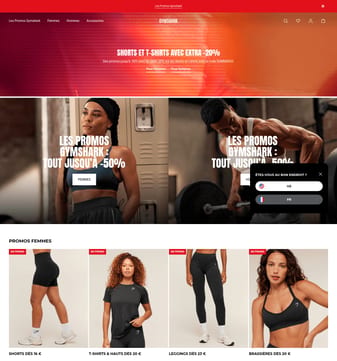 Gymshark landing page desktop screenshot