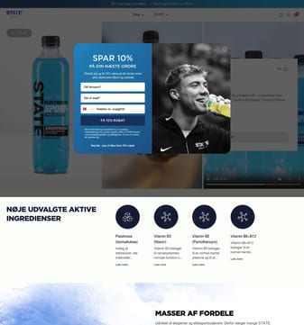 Statedrinks landing page desktop screenshot