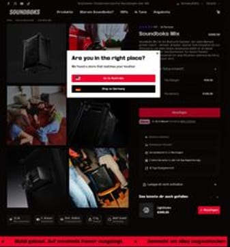 Soundboks landing page desktop screenshot