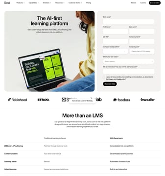 Sanalabs landing page desktop screenshot