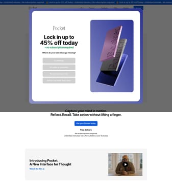 Heypocketai landing page desktop screenshot
