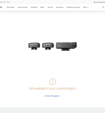 Dji landing page desktop screenshot