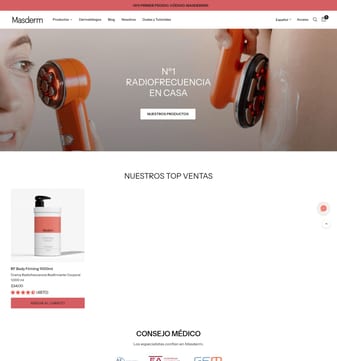 Beauty Studio landing page desktop screenshot