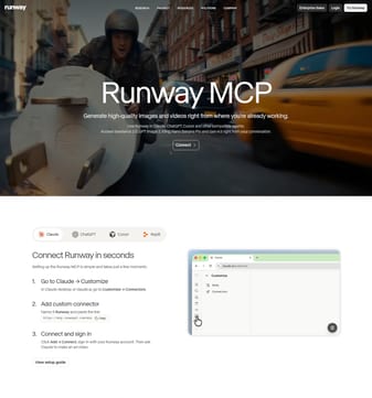 Runwayapp landing page desktop screenshot