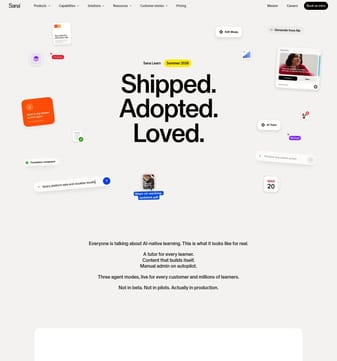 Sanalabs landing page desktop screenshot