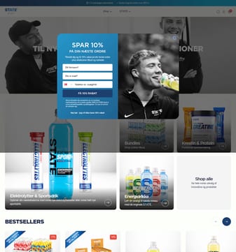 Statedrinks landing page desktop screenshot