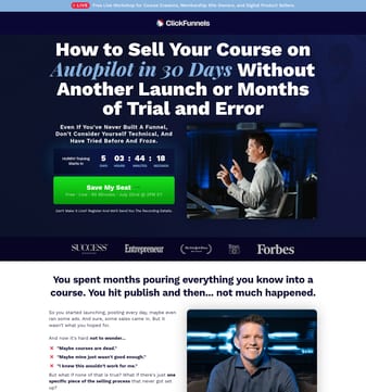 ClickFunnels landing page desktop screenshot